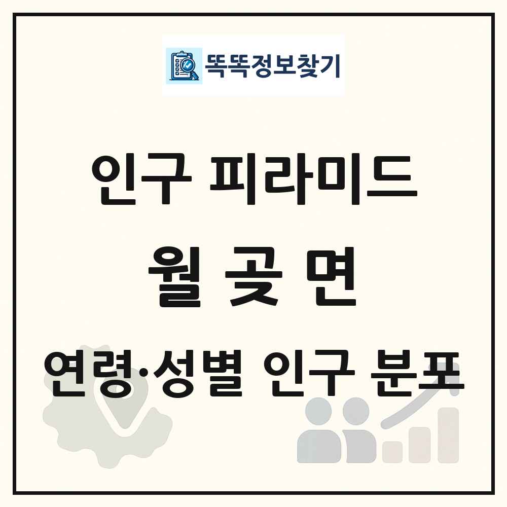 월곶면 인구 피라미드 링크 그림